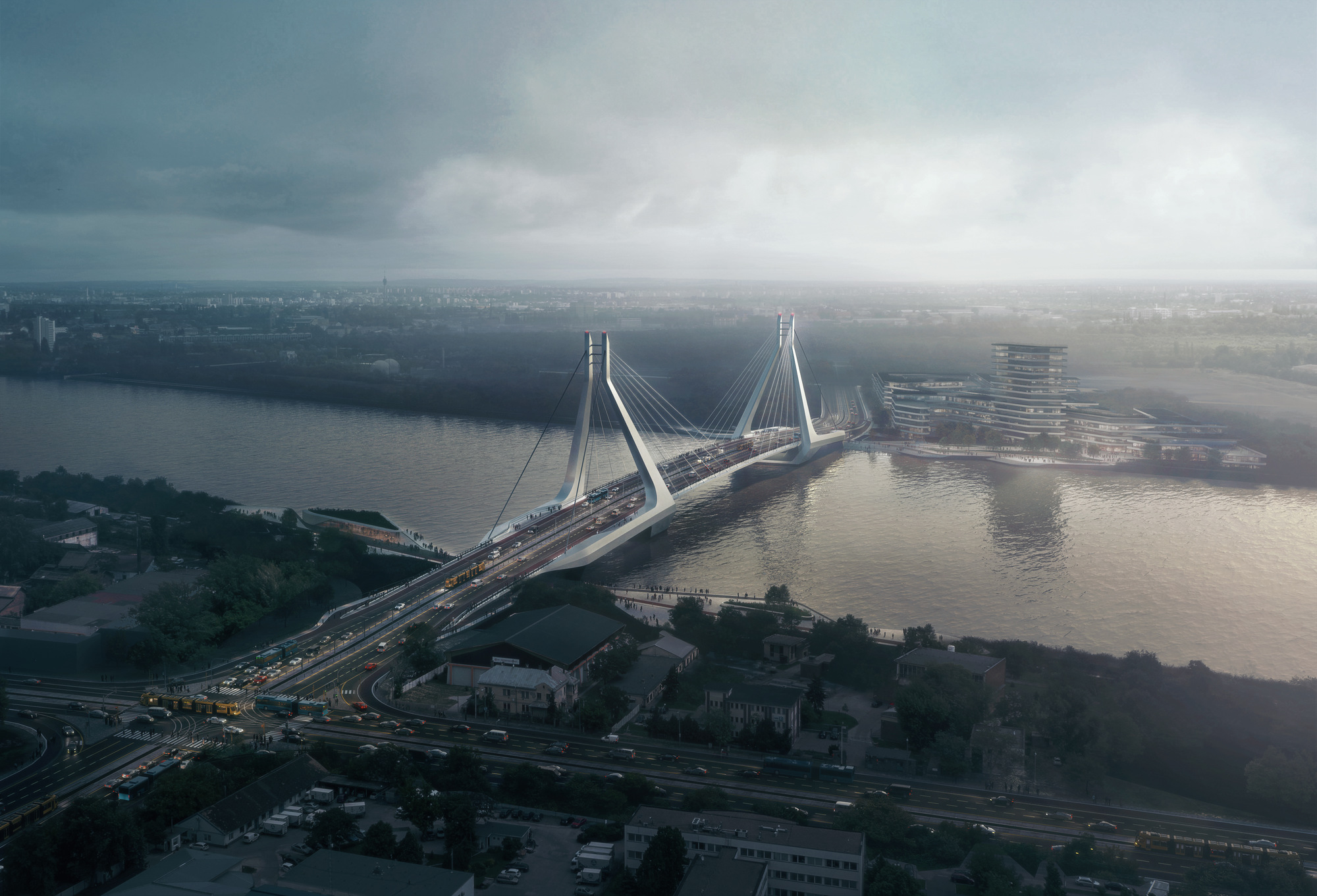 New Budapest Bridge Design Unanimously Selected for South Budapest