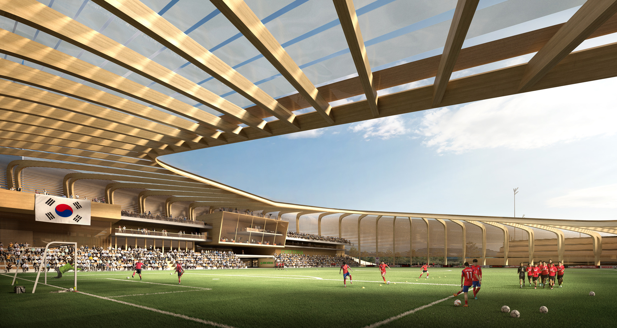 UNStudio Uses Virtual Workspace in Design for New Korean Football Centre