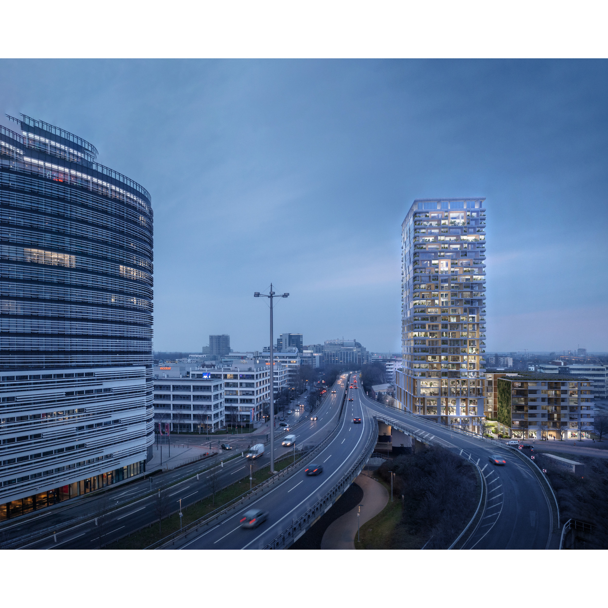 UNStudio Wins Competition for New Mixed-Use Tower in Dusseldorf