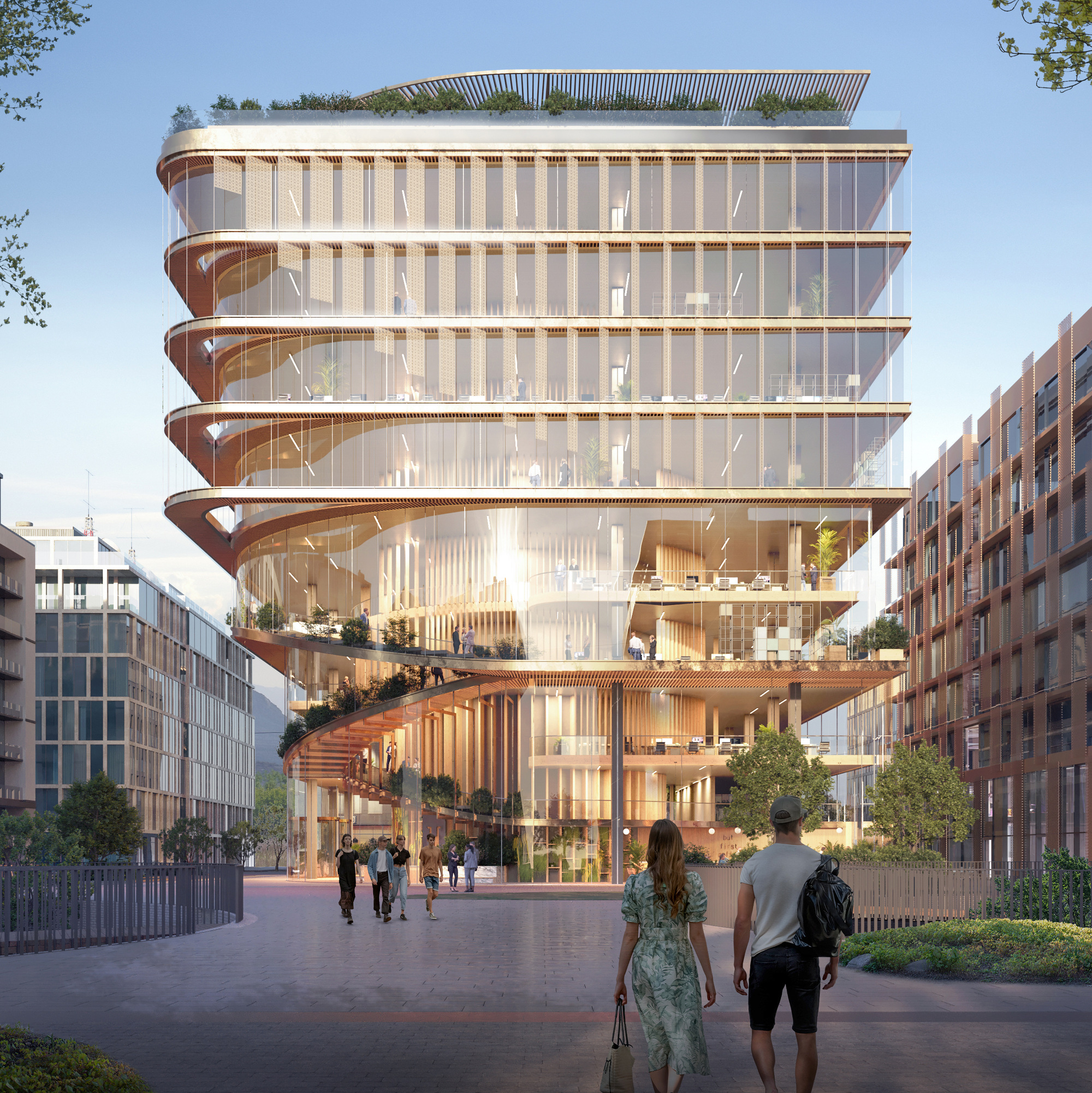 PRESS RELEASE | Only timber is not the answer. UNStudio calculates the lowest carbon footprint for the new Kyklos building in Luxembourg…and the result is hybrid